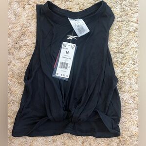 reebok size medium black crop top new with tags